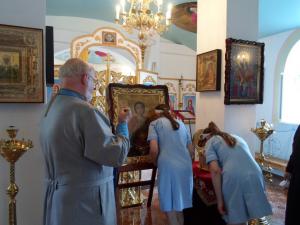 В одну из запорожских колоний привезли икону Святого Пантелеймона Целителя