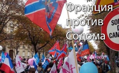 500 тысяч французов митинговали против гомосятины