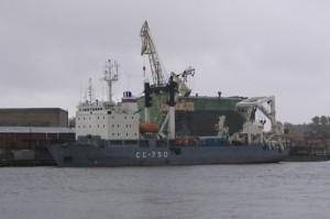 В водах Латвии замечено российский корабль