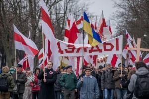 In Minsk, protesters chanted pro-Ukrainian slogans