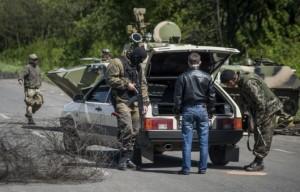 Blast rocked the checkpoint in east Ukraine