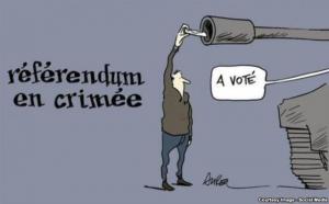 Пользователи нашли карикатуру Charlie Hebdo на «референдум» в Крыму