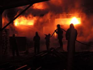Масштабный пожар в Киеве уничтожил цех по обработке дерева