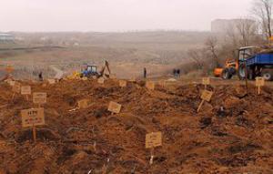 Возле Енакиево появилось новое кладбище для боевиков из России