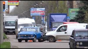 В центре Мелитополя столкнулись 5 машин