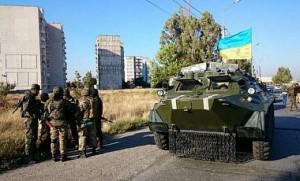 Террористы привезли боевую технику с украинскими опознавательными знаками