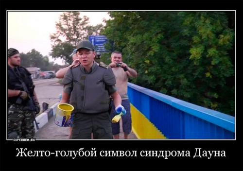 Жёлто-голубая полоса Украины приводит к тупости