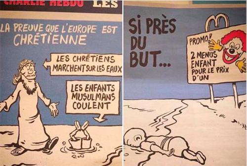 Моральные уроды из Charlie Hebdo поглумились над утонувшим мальчиком из Сирии