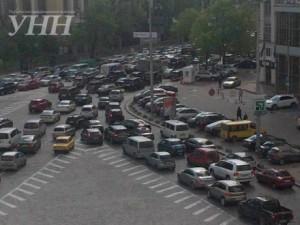 Марш ученых создал пробки в центре Киева