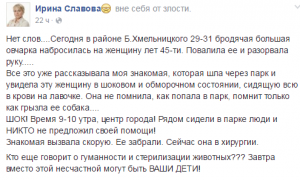 В Мелитополе собака «разорвала» руку женщине