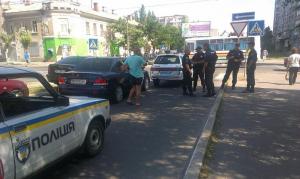 В Запорожской области «Митсубиси» врезался в полицейское авто (ФОТОфакт)