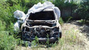 В Запорожской области дотла сгорел автомобиль (ФОТО)