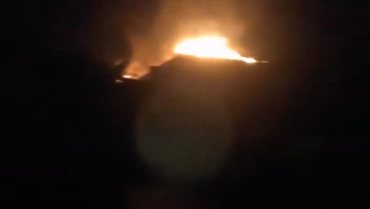 В сети появились кадры горящей школы в Донецке — видео